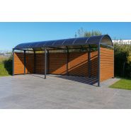 Abri vélos finition bois - modèle Vision 5 mètres - dimensions personnalisables_2