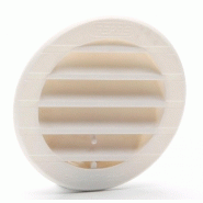 Grille de ventilation ABS naturel - diamètre 9.8 cm - réglable et anti-insectes_1
