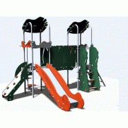 Structure de jeux combinées inox - 2 tours gamme Primo Dino PRD291 - CREA EQUIPEMENTS_1