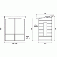 Abri bus lancelot / structure en bois / bardage en bois / avec banquette_1