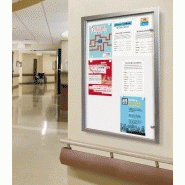 Vitrine intérieure Eco 100 - aluminium anodisé - 2 à 9 A4 - porte plexi-rigide_1