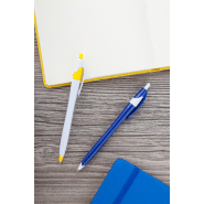 Stylo à bille en plastique - encre bleue - couleur jaune - 7g_1