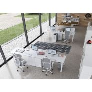 Take Off - Bureau open space Mahora - Plateau mélaminé personnalisable avec options multiples_1