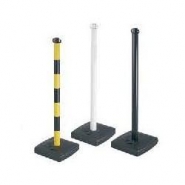 2001 - Poteau de signalisation et balisage PVC à lester sur socle - Lot de 6 - Marque Novap_1