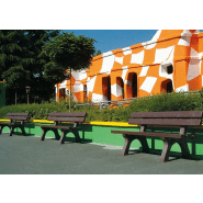 Banc public en plastique recyclé Rebnew - Résistant aux intempéries et anti-graffiti_1