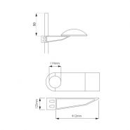 Crosses contemporaines Reverb - Fonte d'aluminium - Fontes de Paris - Saillie 412 mm_1