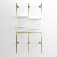 Élément suivant Queen Vogue nickel brossé 2 tablettes + 1 penderie L60xH240cm_1