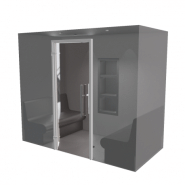 Kit de construction cabine de hammam à carreler 240 x 120 cm - Générateur vapeur inclus_1