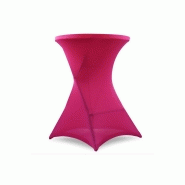 Mange-debout pliant - 110x80 cm - Housse élastique rose - Structure acier et plateau PEHD_1