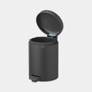 Poubelle à pédale newIcon 5 litres - Mineral Infinite Grey - XS - Texture minérale contemporaine_1