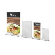 Arum - porte-visuel de comptoir VKF Renzel - verre acrylique transparent 2 mm - formats A4 à A6_1