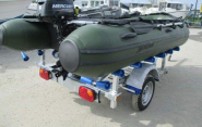 Porte-bateau pneumatique multirouleaux SW225 - roue 10' PTAC : 360Kg - 1 essieu - Reference G380PT18 13 pouces_1