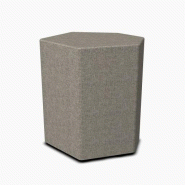 Poufs d'accueil finition tissu - MDD - Beige Medley, Haut_1