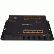 Switch Industriel POE+ Gigabit Ethernet 8 ports - 2 connexions MSA SFP - 30W - Switch Gbe Haute Puis_1