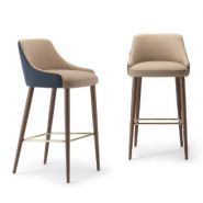 Adima 07 - Tabouret de restaurant Torre - Hauteur 102 cm - Réf. 3886 - Bois frêne et repose-pieds métal_1