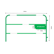 Barrière de chantier - tube 28mm - plaque latérale personnalisée - 1mx1.5m - marque VBMateriel_1