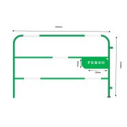 Barrière de chantier - tube 28mm - plaque latérale personnalisée - 1mx1.5m - marque VBMateriel_1