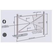 Barrière de ville - PROVINCE - Deux longueurs disponibles - Poteaux en acier - Croix de St André_1
