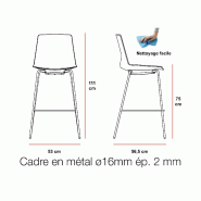 Tabouret CLUE - Offisit - Gris_1