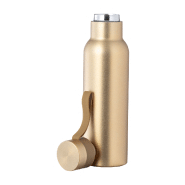 Thermos isolé en cuivre - double paroi en acier inoxydable - 530 ml - avec bandoulière - couleur doré_1