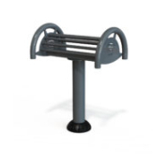 Appareil de fitness de plein air - demi-cylindre S0207 - acier métallisé peint, 90x61x118 cm, niveau moyen_1