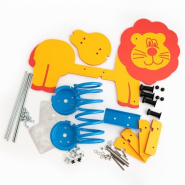 Jeu à ressort lion monoplace - Conforme EN1176 - Référence BT15083 - Ressort EIBACH et plastiques HDPE durables_1