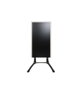 Panneau trottoir - Piétement métal noir avec cadre bois dimensions 120 x 65 cm - Référence : LSTF48IV_1