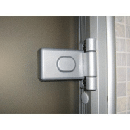 Porte de hammam premium - 90 x 190 cm - Verre trempé teinté gris - Poignée verticale_1