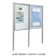 Vitrine d'extérieur sobre et discrète - Épaisseur 58mm - Idéale pour bâtiments publics et culturels - CLASSIQUE_1