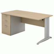 Bureau individuel sur caisson porteur avec goulotte passe-câbles So Enix_1