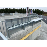 Dispositif de sécurité, barriere anti-chute pour tous quais de déchetterie