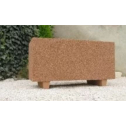 Jardinière rectangulaire en béton armé Toutankhamon - autostable, option antigraffiti, paire de pieds en option, dimensions 120x55x55 cm, poids 250 kg_1