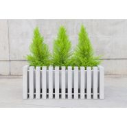 Jardinière rectangulaire en béton renforcé pour extérieur et intérieur