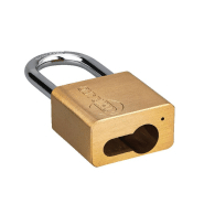 Cadenas à clé CP 50mm Thirard - Corps laiton, anse acier cémenté, sans cylindre, garantie 10 ans_1