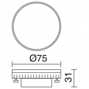 Lampe LED T2 GX53 - Ampoule LED 6W 4000K - Aluminium et polycarbonate opale - Intérieur/Extérieur_1