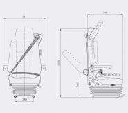 Siège poids lourds SP 500 - Suspension pneumatique - Réglages automatiques et ajustables_1