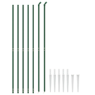 Vidaxl clôture en treillis métallique et piquet d'ancrage vert 2,2x10m 154135_1