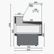 Vitrine comptoir réfrigérée droite série ARAYA | ISOTECH - ARAYA_VD - 1500_1