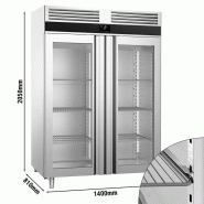 Armoire réfrigérée positive Inox vitrée - GN 2/1 - 1400 L_1