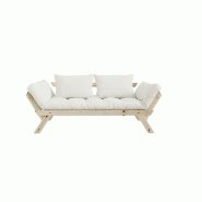Banquette méridienne futon BEBOP en pin naturel - Coloris naturel - Couchage 75 x 200 cm - Convertible et design moderne_1