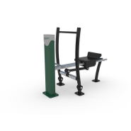 Équipement de fitness extérieur - Rameur Denfit Gym Hags - Réf. 8065049 - Plaque auto-stable_1