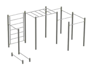 Workout K - Structure de street workout en acier galvanisé - 5,23 x 2,88 x 2,52 m_1