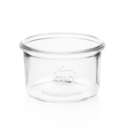 12 bocaux WECK Droits 200 ml avec couvercles en verre et joints en caoutchouc naturel (clips non inclus)  - WN000036_1