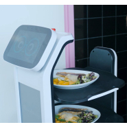 Robot de service pour restaurants et fast-foods - écran HD, plateaux ajustables, navigation avancée_1