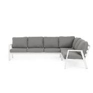 Salon d'angle avec accoudoirs Flaminio blanc/gris_1