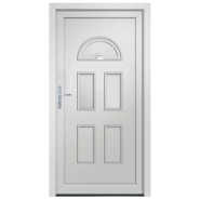 Vidaxl porte d'entrée blanc 88x208 cm pvc 3187912_1