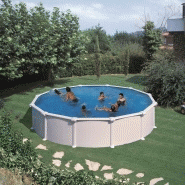 Piscine ronde en acier Ø3,70m x H1,32m - filtration à sable incluse_1