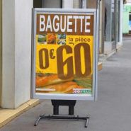 Stop trottoirs - Porte-affiche Roseau Star Tube - résistant au vent - affiche 120x80 cm_1