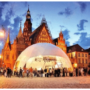 Tente dôme géodésique personnalisée - acier galvanisé, membrane PVC - 5 à 30m - portable et spacieuse_1