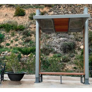 Abri Bus eco-composite URBATEC - Aluminium, Acier, Bois Tech et Polycarbonate_1